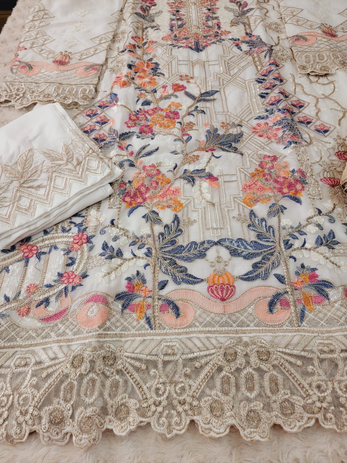 Pakistani Stitched Embroidery Party Wear Dresses Ready To Ship