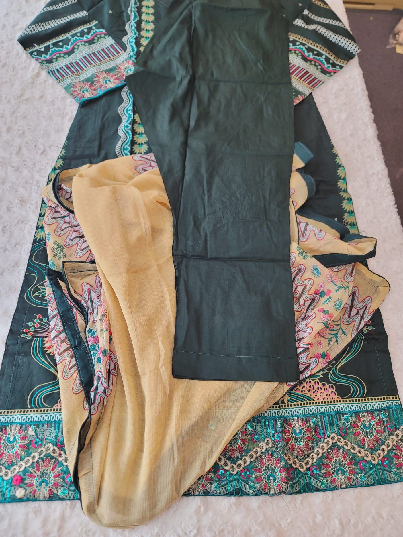 Pakistani Stitched lawn Embroidered Salwar kameez ready to ship