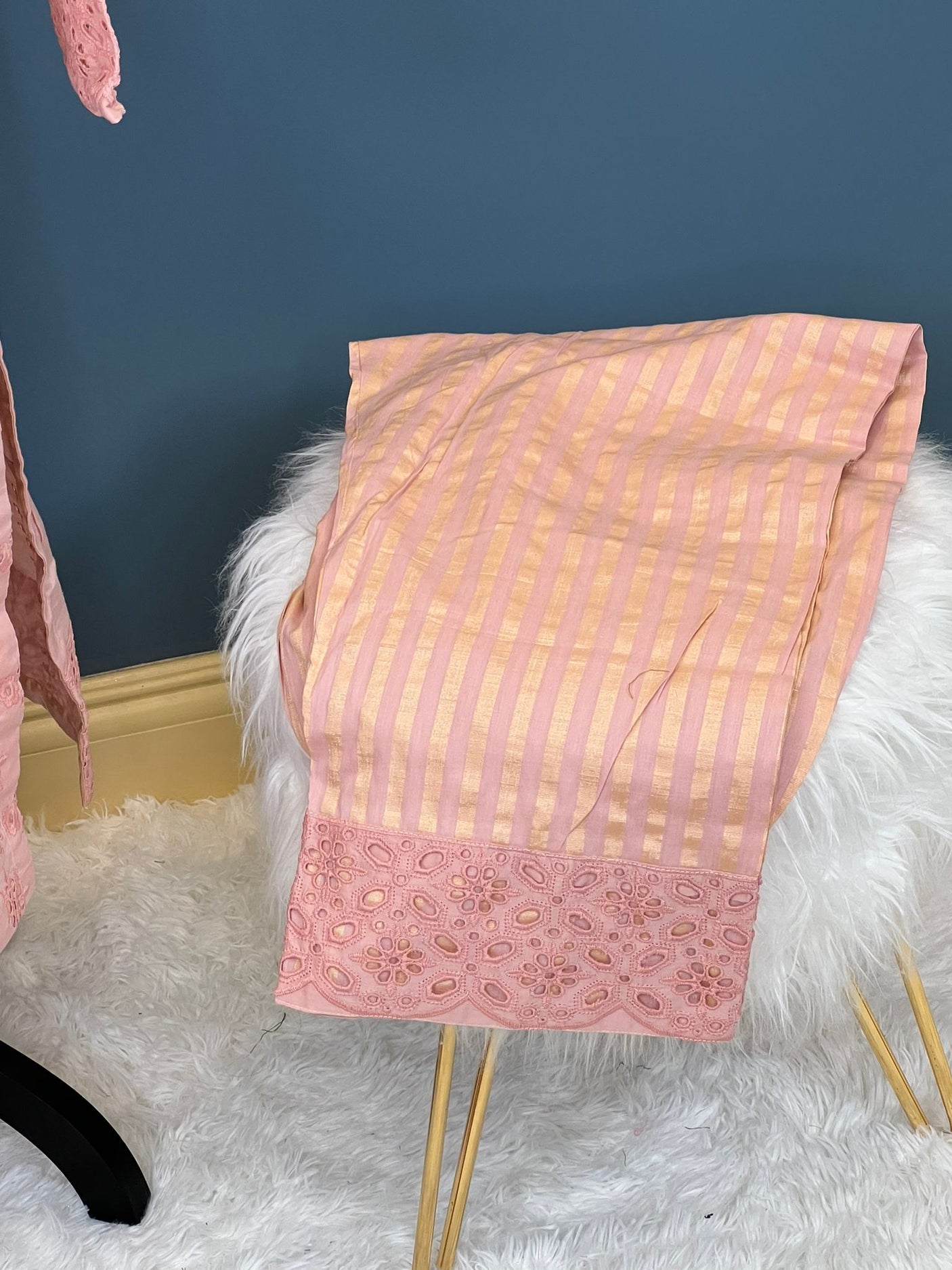 Pakistani lawn stitched Embroidered Suit Ready To Ship