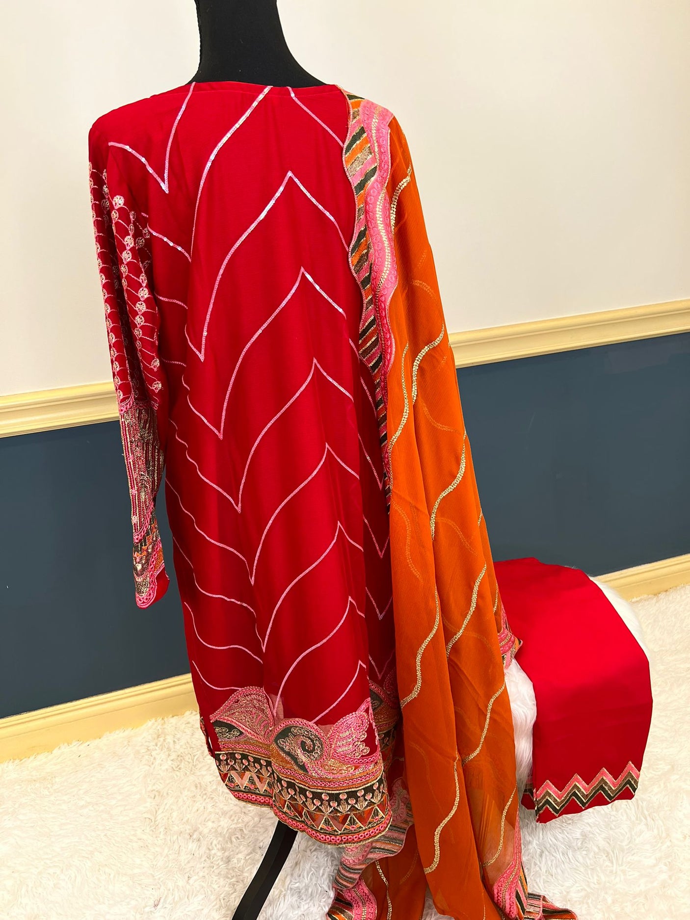 Pakistani Stitched Embroidery Party Wear Dresses Ready To Ship