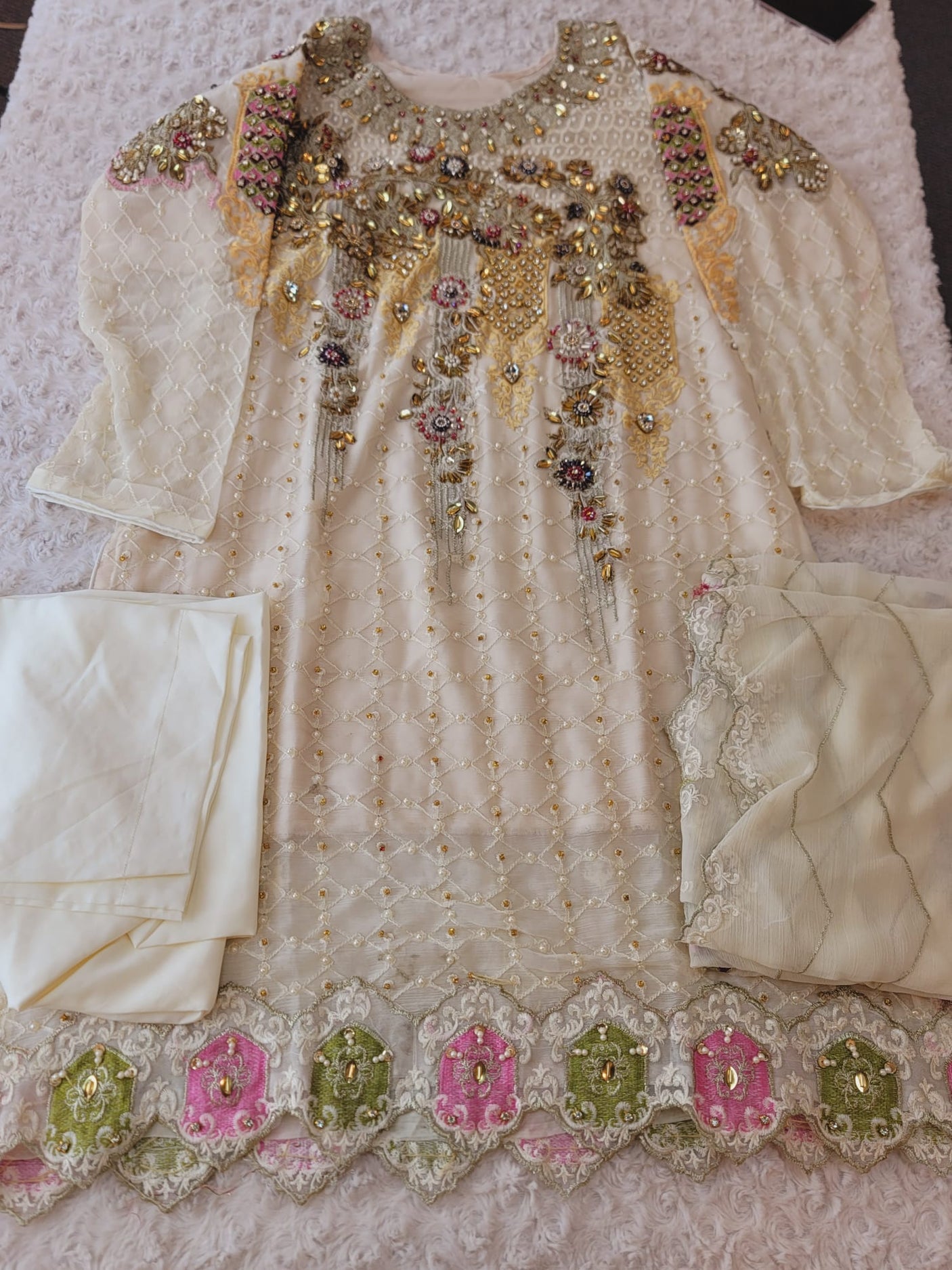 Pakistani Stitched Embroidery Party Wear Dresses Ready To Ship