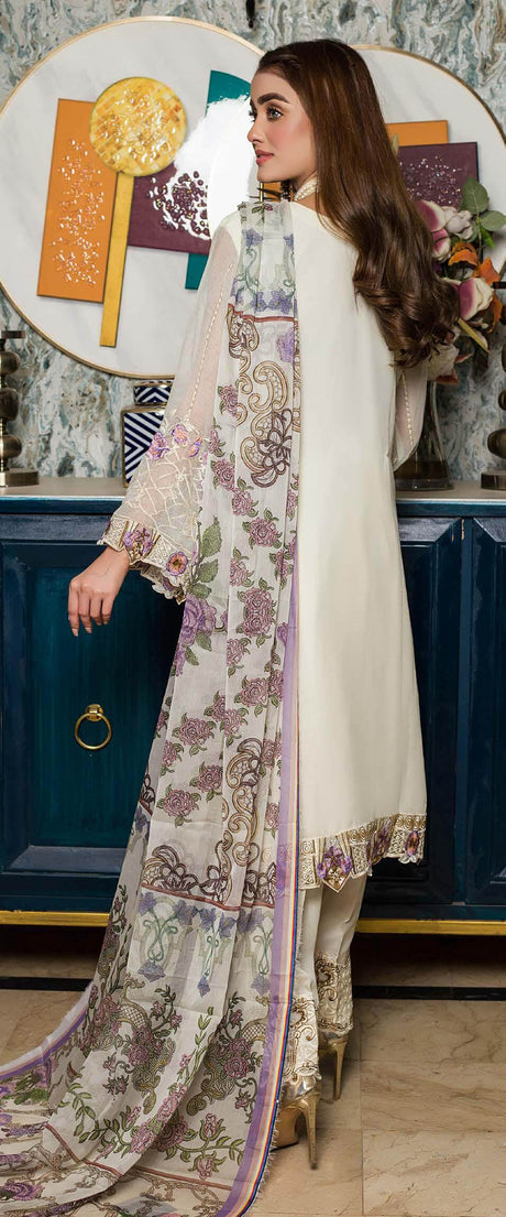Zainab Fazlani Luxury Embrodered chiffon Collection 100% Original