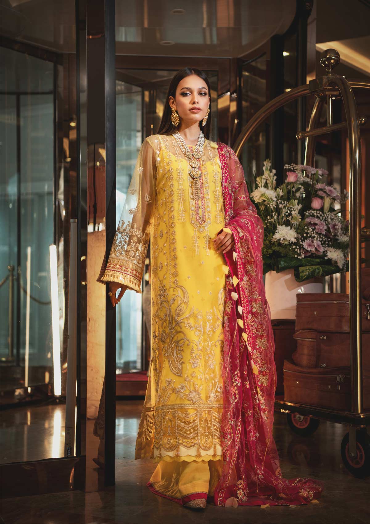 AIK Embroidered Chiffon Collection-100% Original Guaranteed