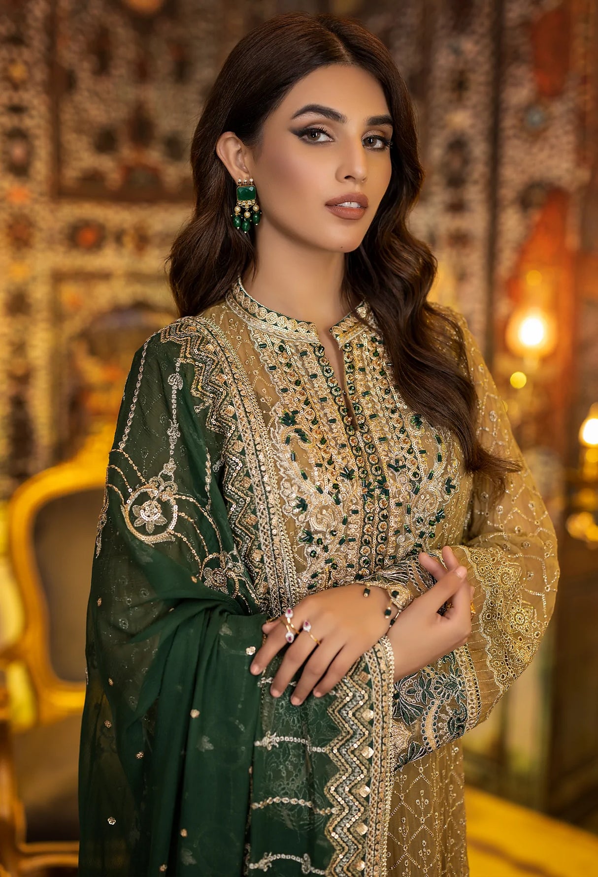 Adan's Libas Ravia Schiffli Embroidered Chiffon Collection