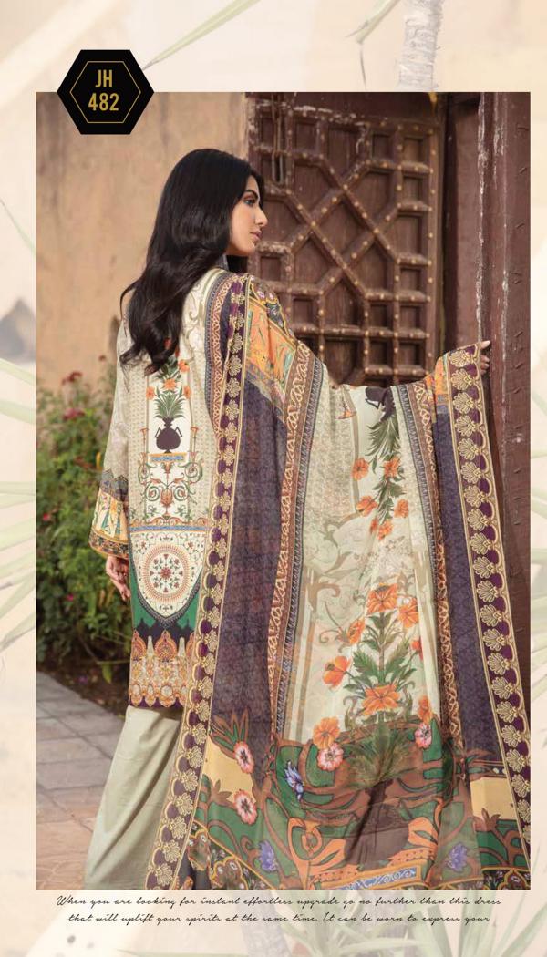 Johra Mahsa Embroidered Digital Printed Lawn-100% Original Guaranteed