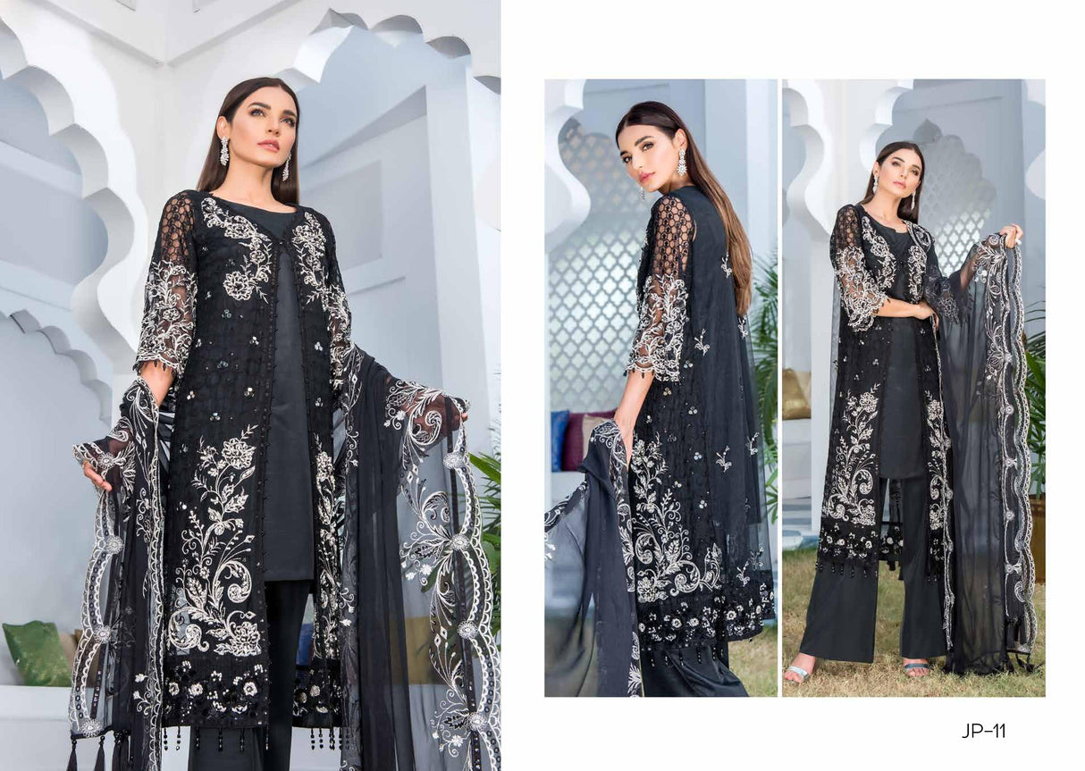 Jannan Final Premium Chiffon Embroidered Collection 2021 -100% Original Guaranteed