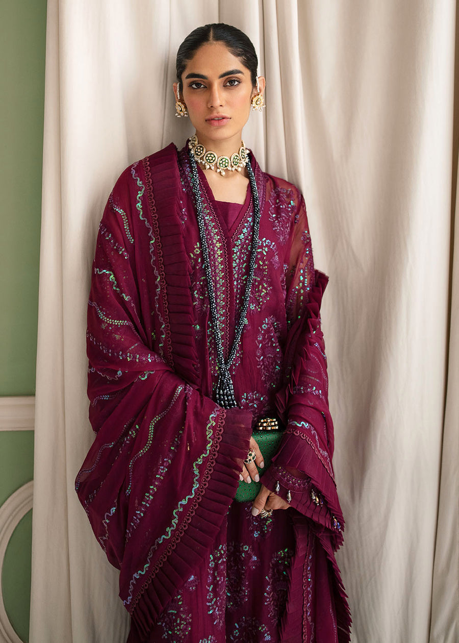 Afroze-La Fuchsia  LUXURY CHIFFON COLLECTION  100% Original