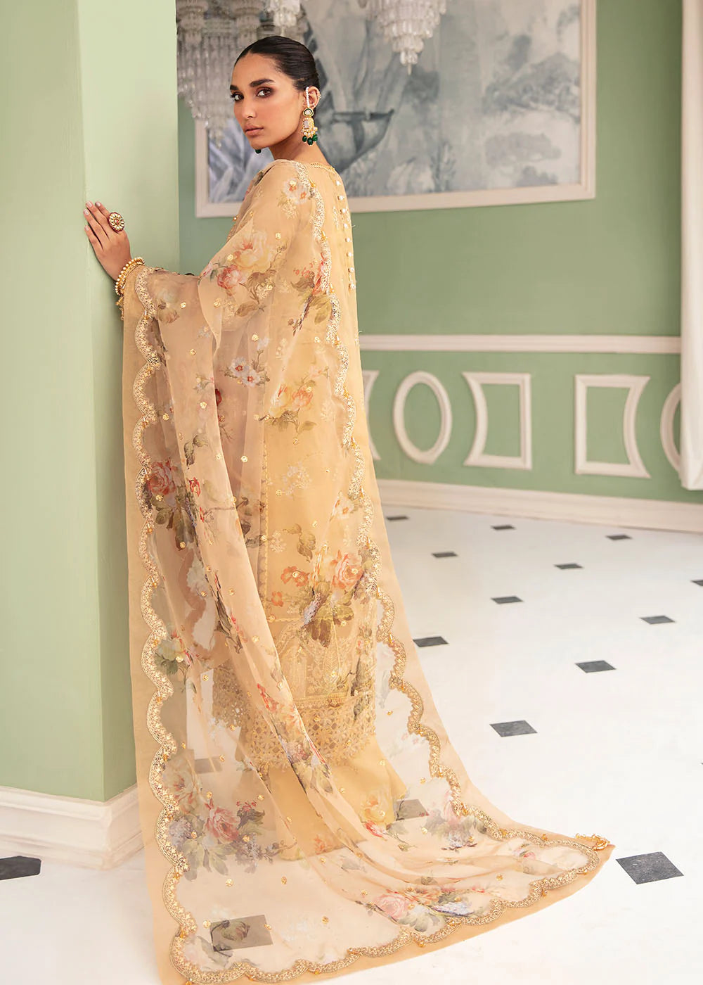 La Fuchsia By Afrozeh Embroidered Chiffon Suits