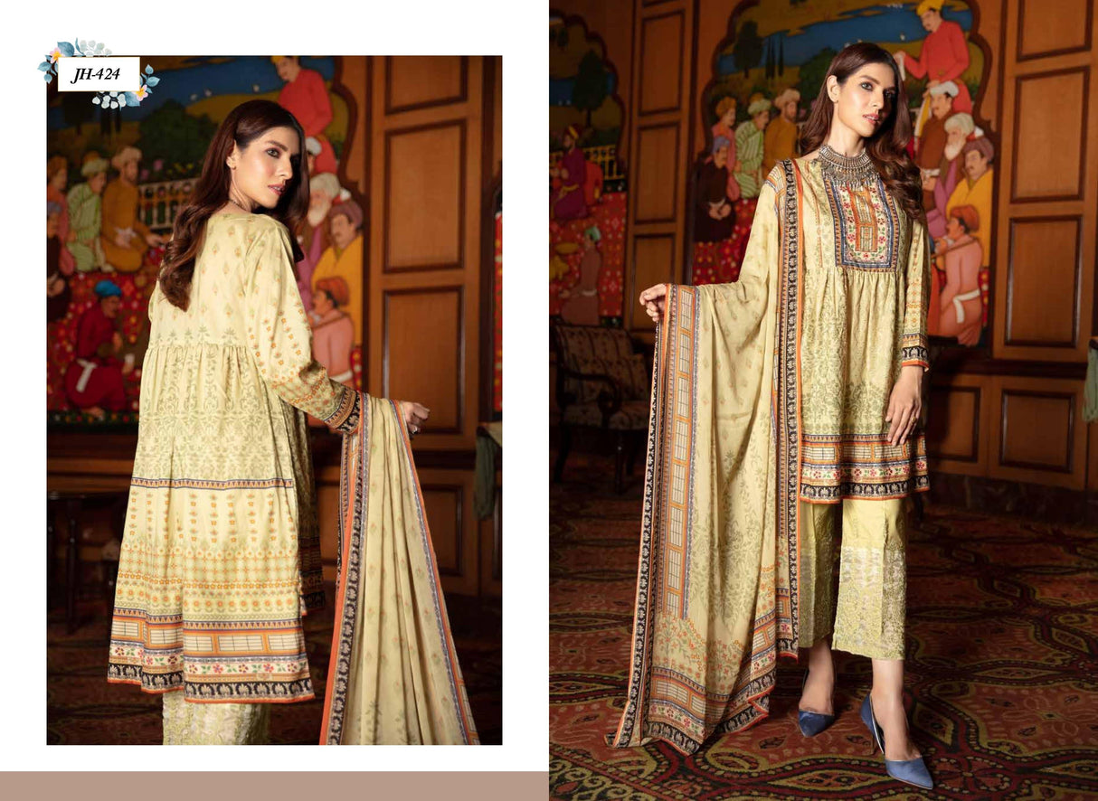 Johra Pinar Embroidered Lawn-100% Original Guaranteed