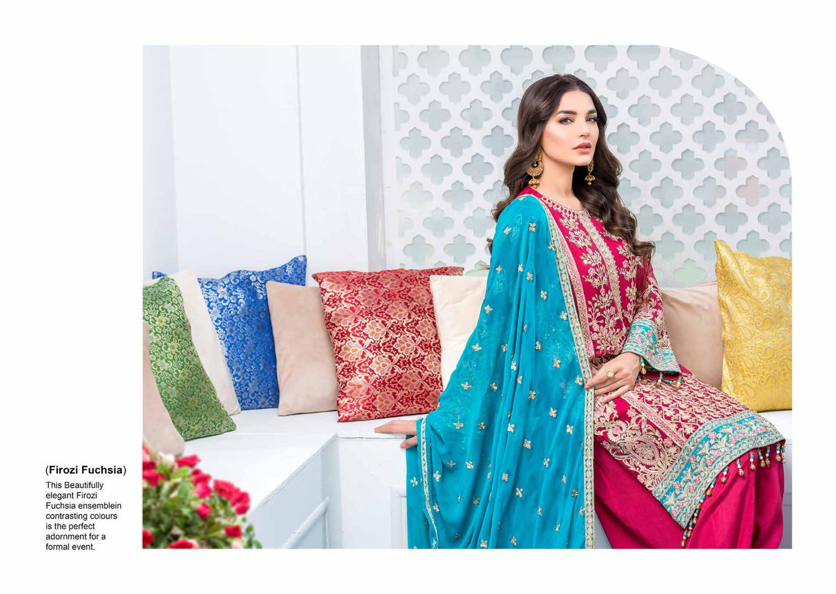 Jannan Final Premium Chiffon Embroidered Collection 2021 -100% Original Guaranteed