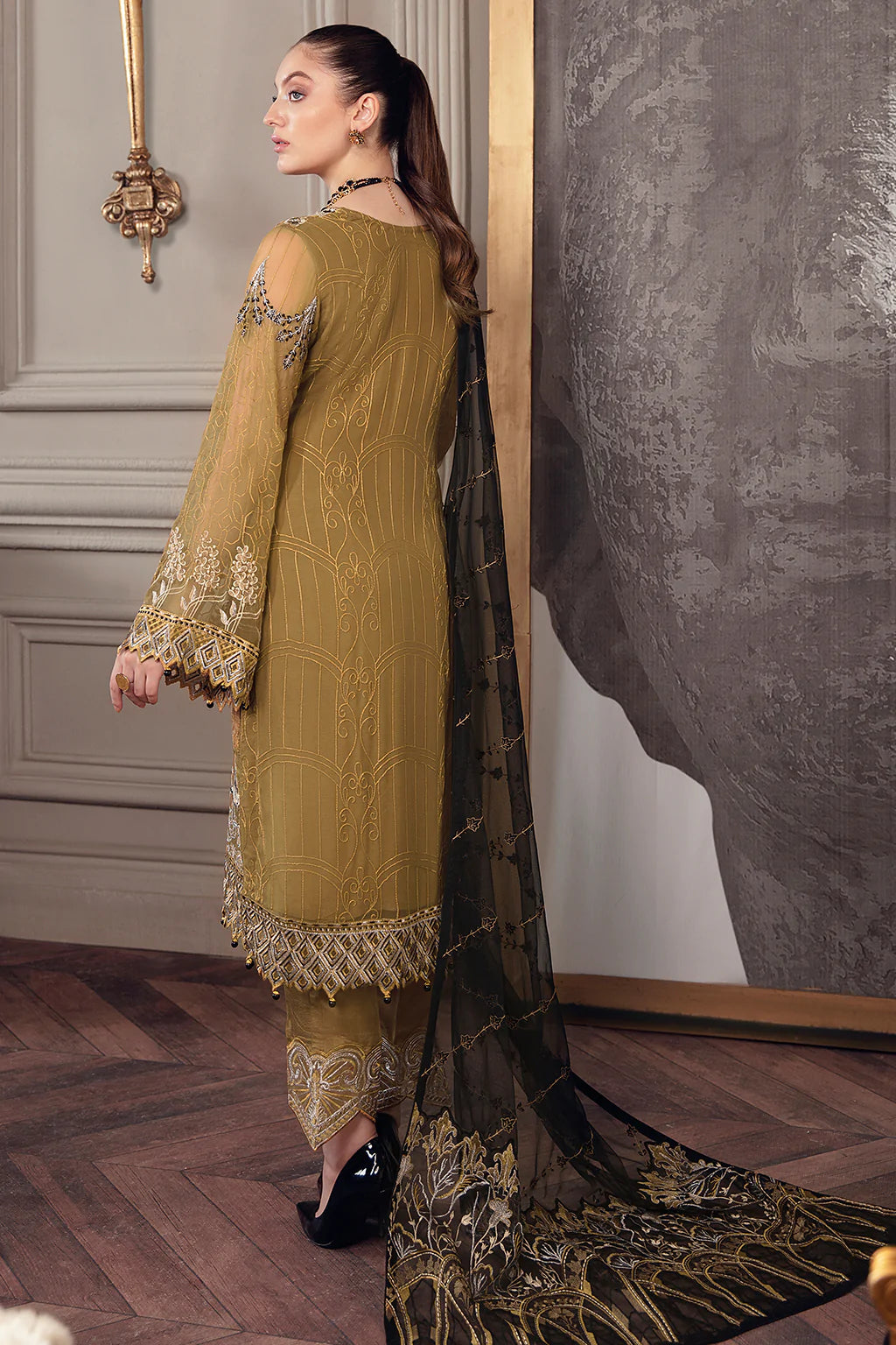 Chevron by Ramsha Luxury Chiffon Embroidered Collection