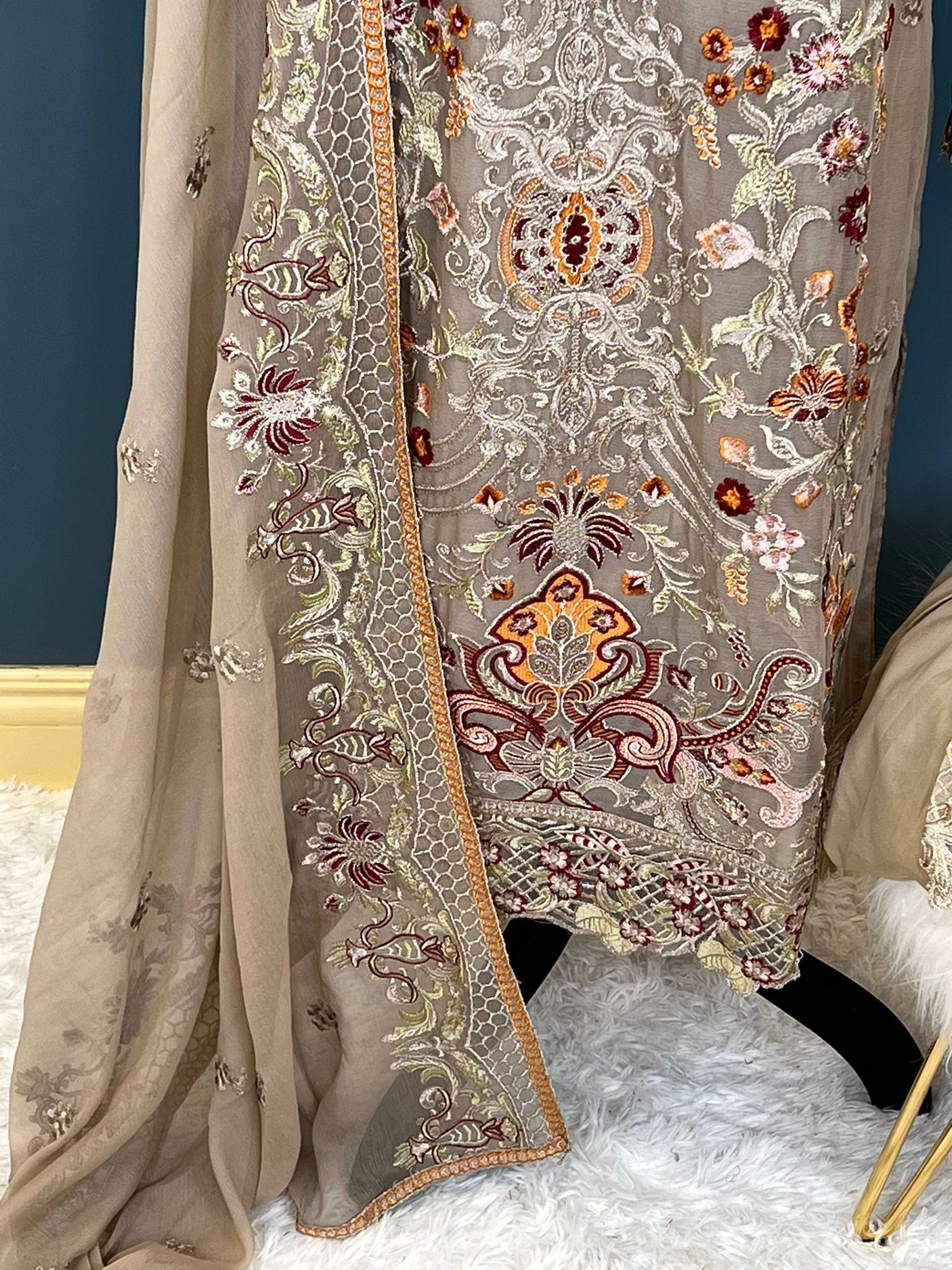 Pakistani Stitched Embroidery Party Wear Dresses Ready To Ship