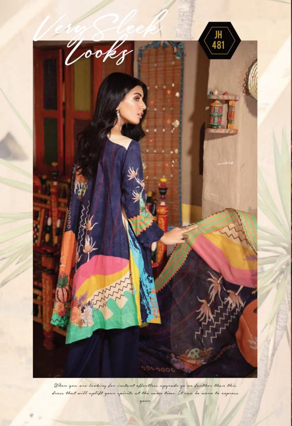 Johra Mahsa Embroidered Digital Printed Lawn-100% Original Guaranteed