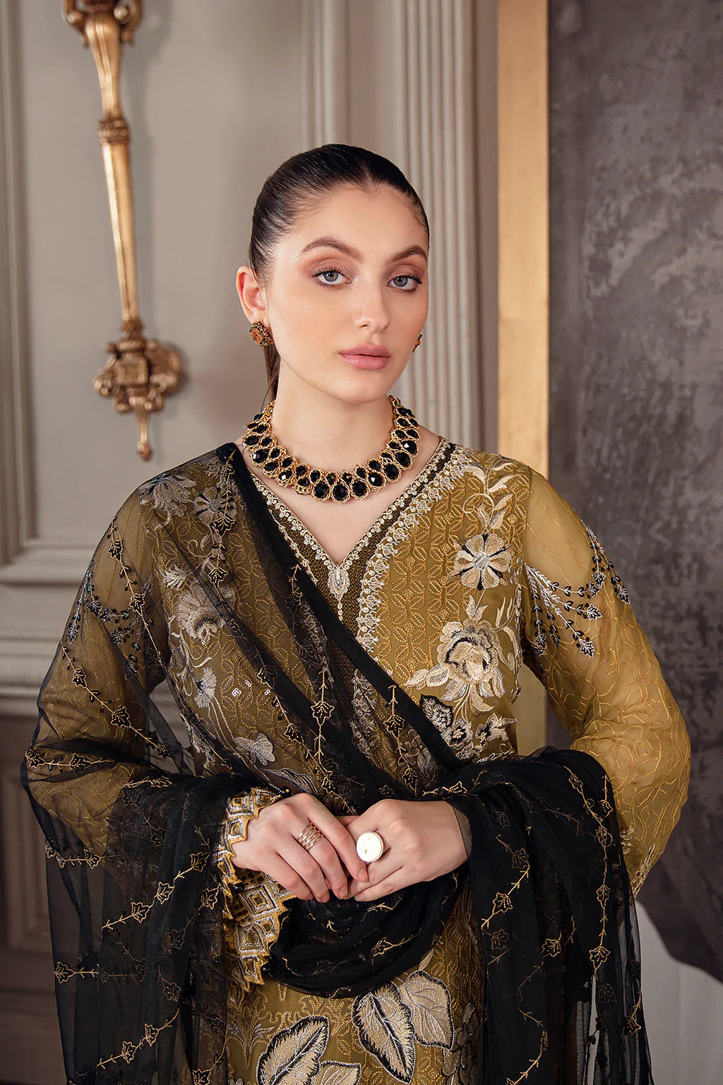 Chevron by Ramsha Luxury Chiffon Embroidered Collection