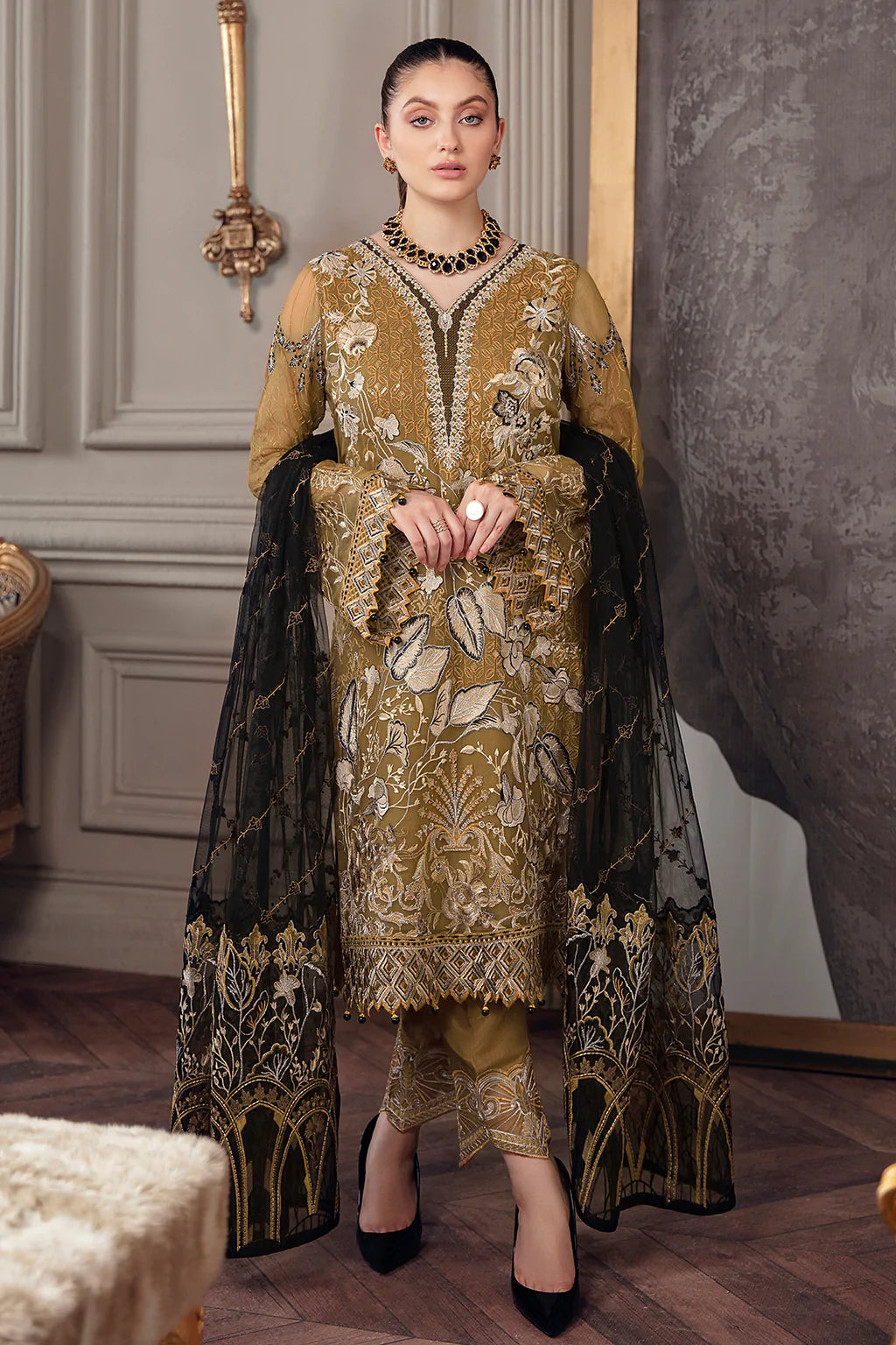 Chevron by Ramsha Luxury Chiffon Embroidered Collection