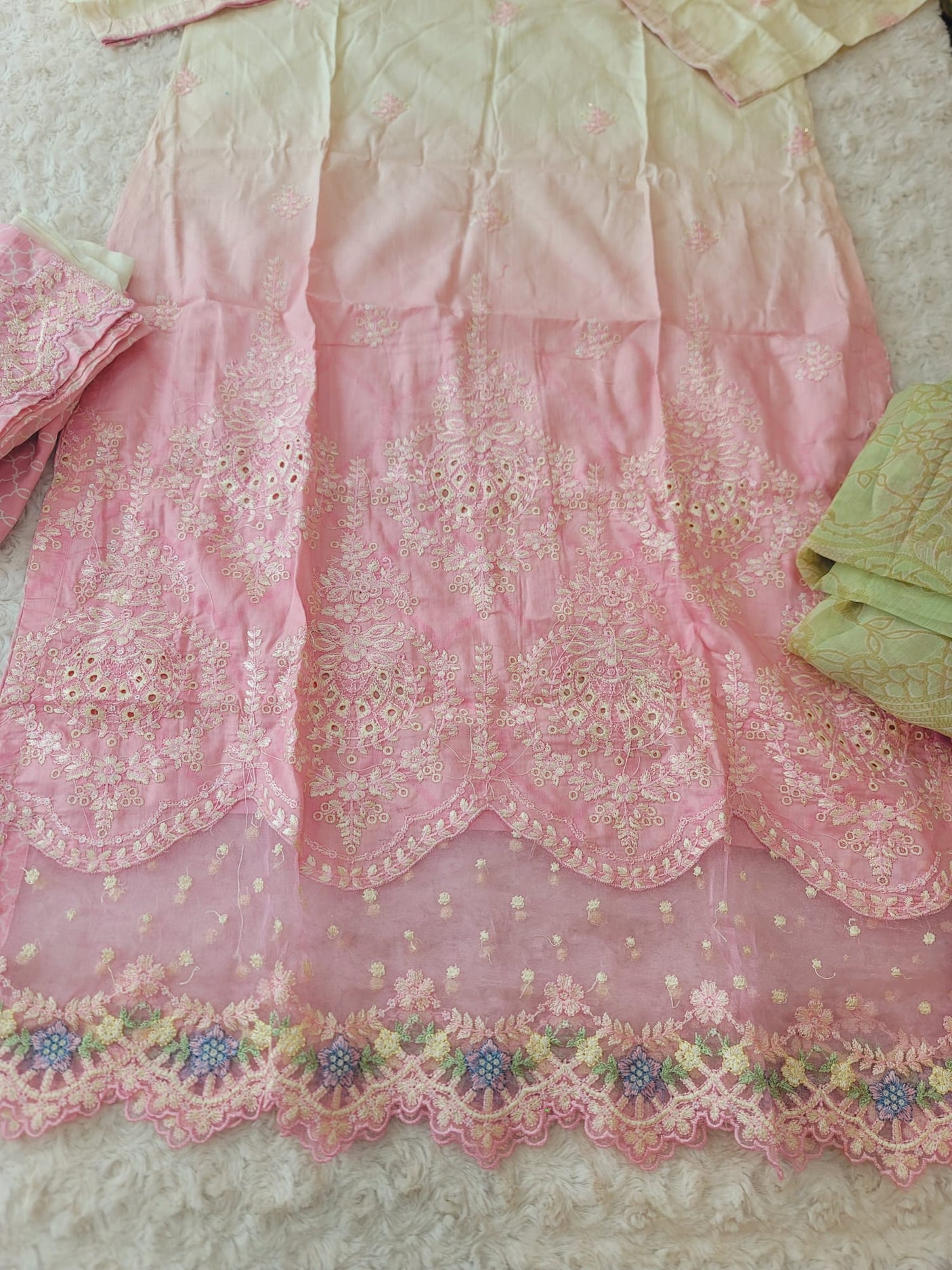 Pakistani Stitched lawn Embroidered Salwar kameez ready to ship