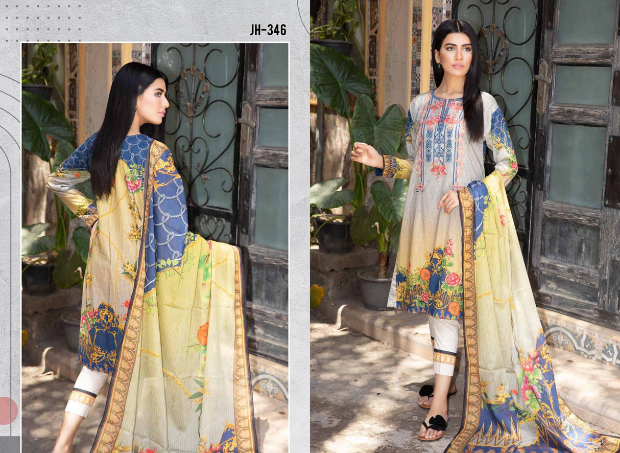 Johra AniQ Lawn Embroidered 2021 Collection -100% Original Guaranteed
