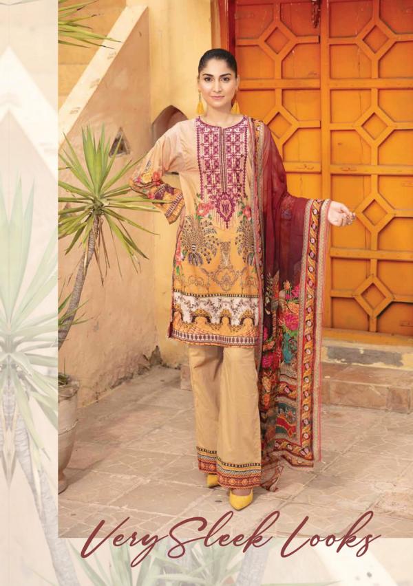 Johra Mahsa Embroidered Digital Printed Lawn-100% Original Guaranteed