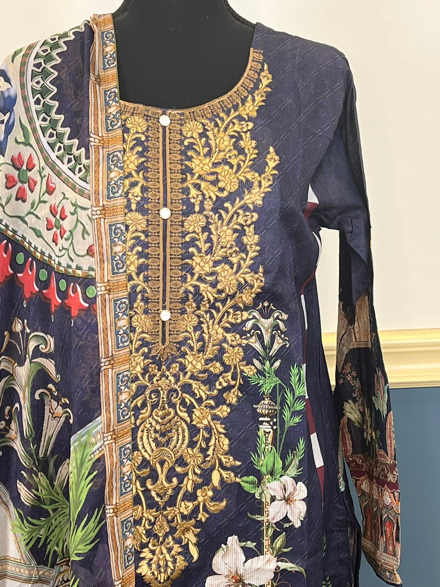 Pakistani Stitched Embroidery luxury lawn Dresses Ready To Ship