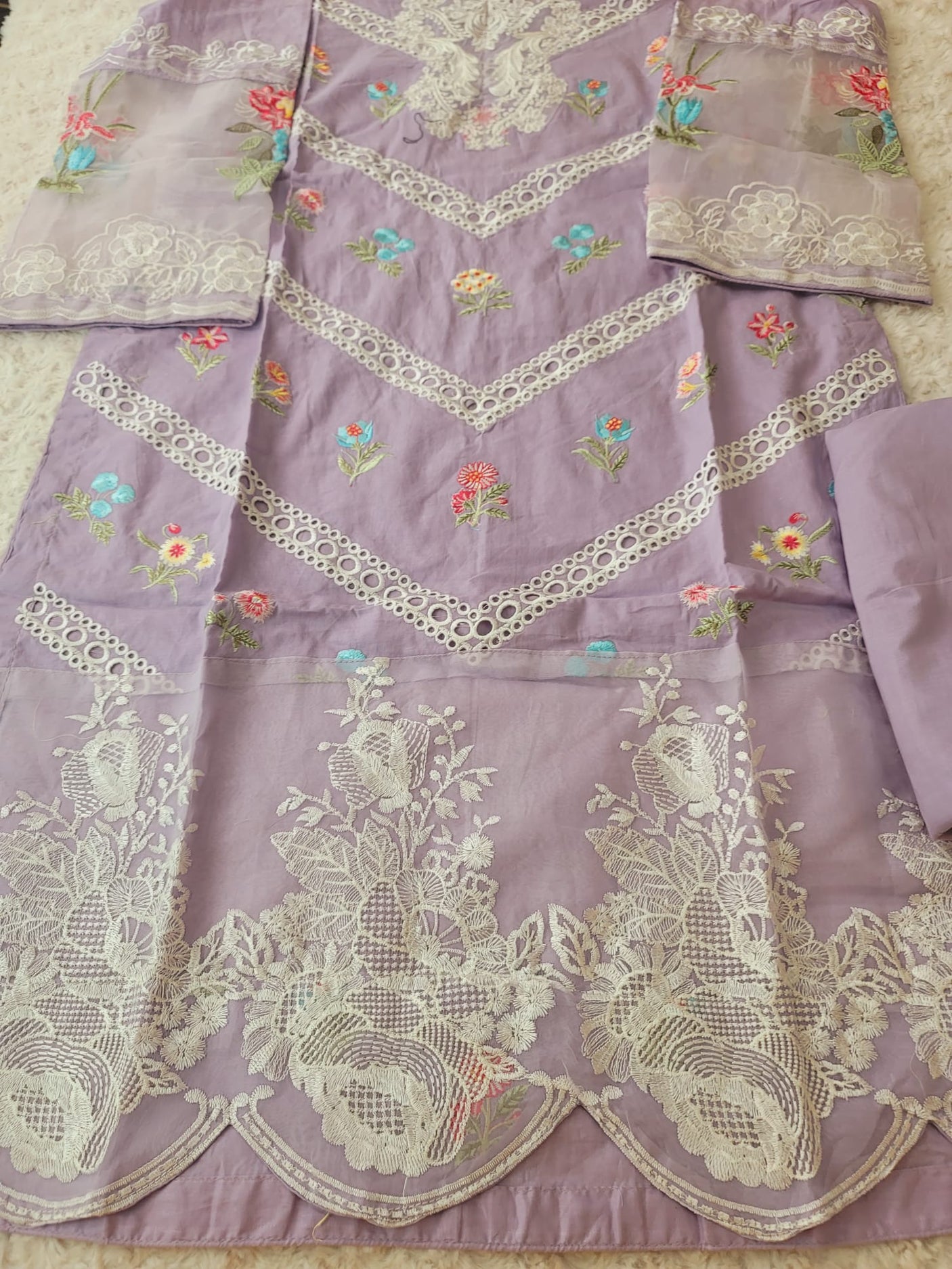 Pakistani Stitched Embroidery luxury lawn Dresses Ready To Ship
