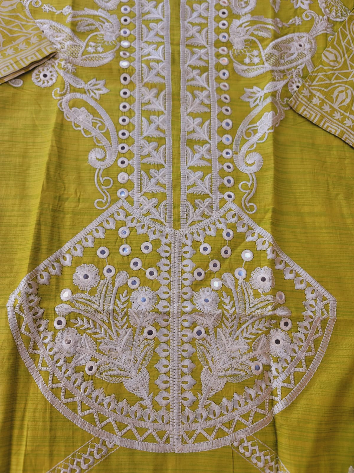 Indian Cotton Stitched Embroidery Suit Ready To Ship