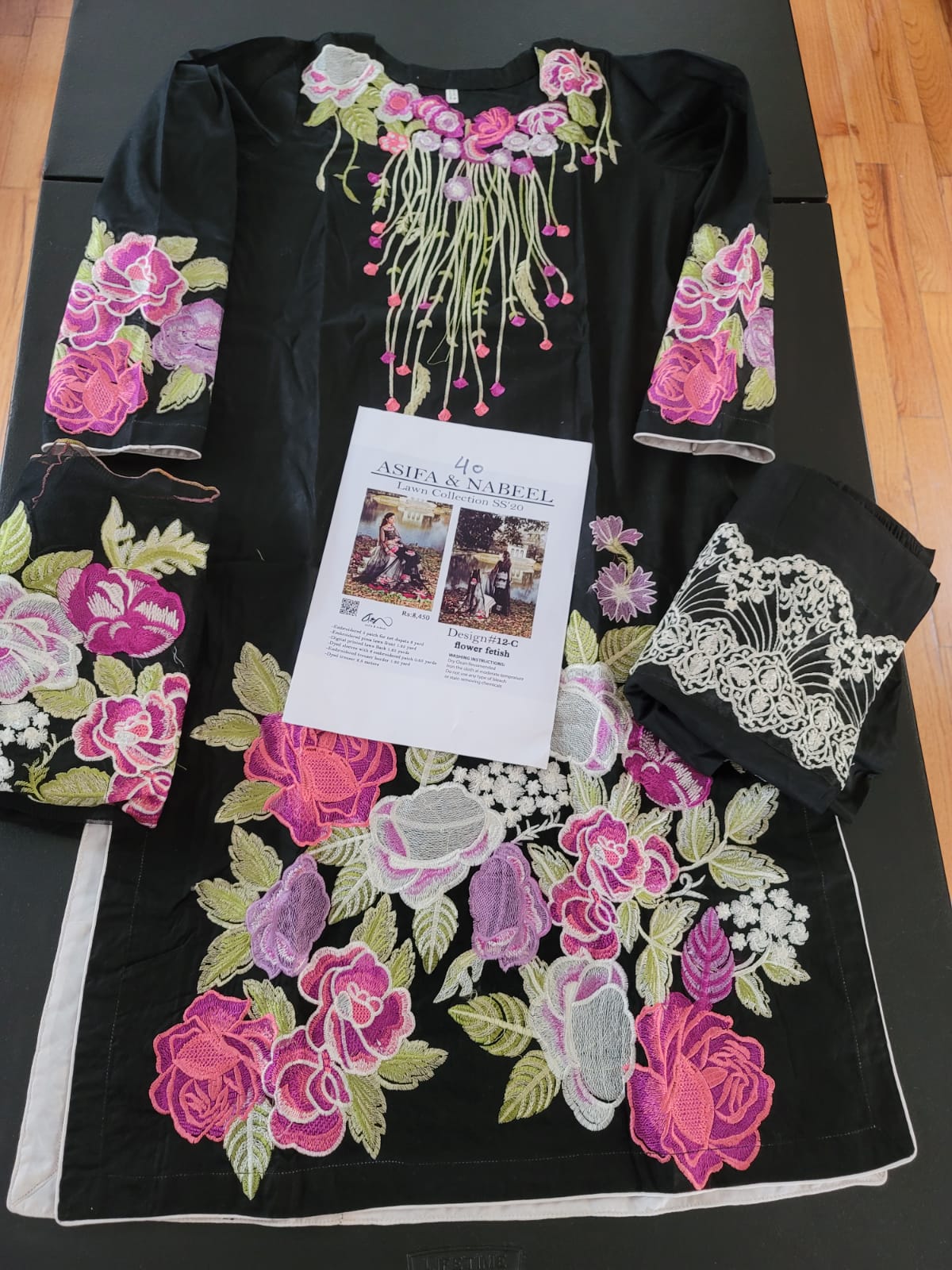 Pakistani Stitched Embroidery Lawn Suit Ready To Ship