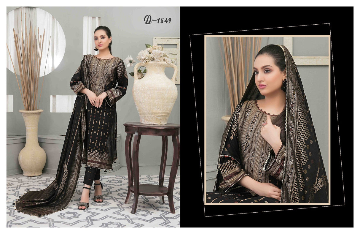 Bold with Gold By Tawakkal Embroidered Lawn-100% Original Guaranteed