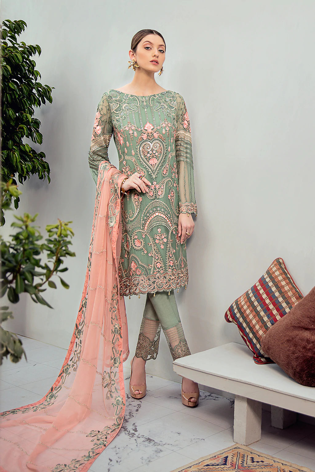Rangoon By Ramsha Luxury Chiffon Embroidered Collection -100% Original Guaranteed
