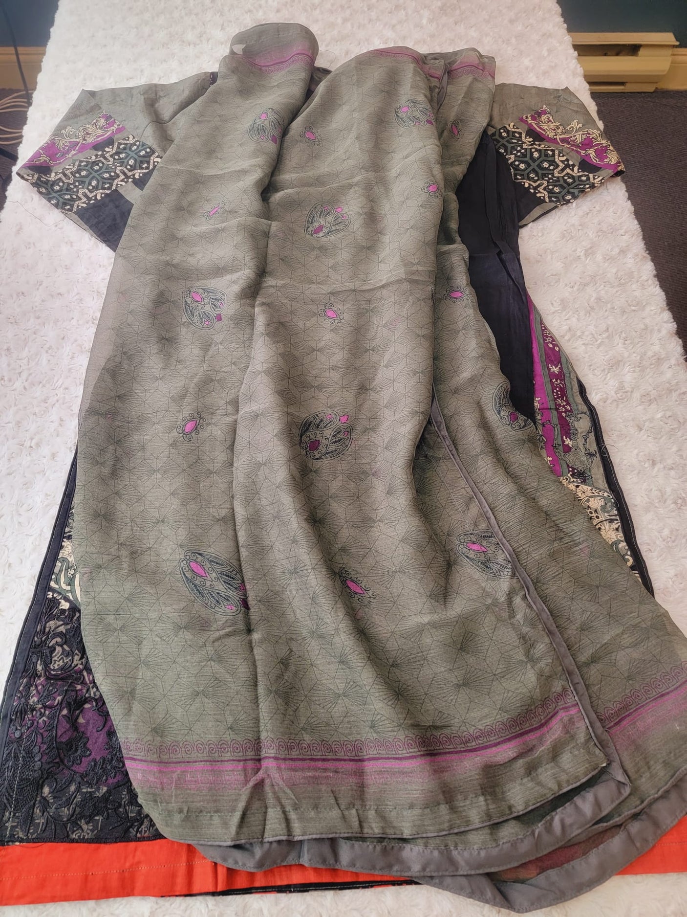 Pakistani Stitched lawn Embroidered Salwar kameez ready to ship