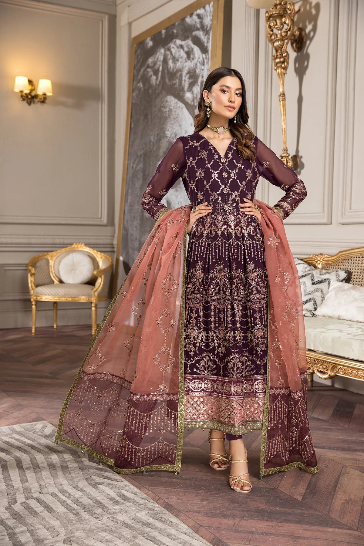 Alizeh Embroidered Chiffon Collection100% Original