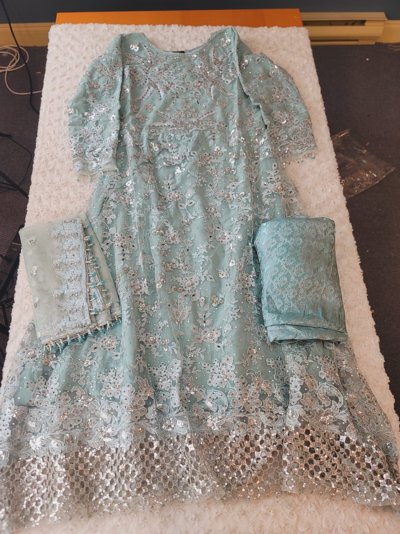 Pakistani Stitched Embroidery Party Wear Dresses Ready To Ship