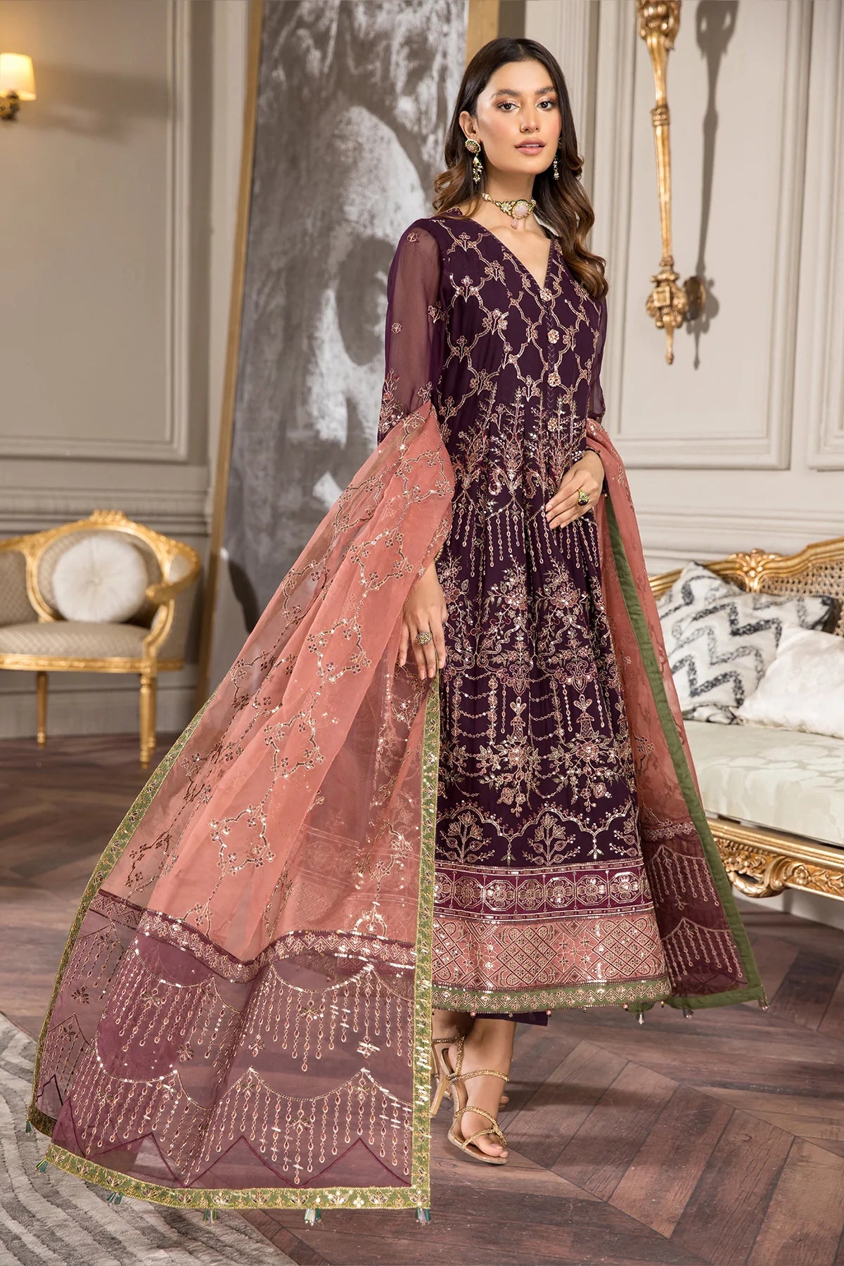 Alizeh Embroidered Chiffon Collection100% Original