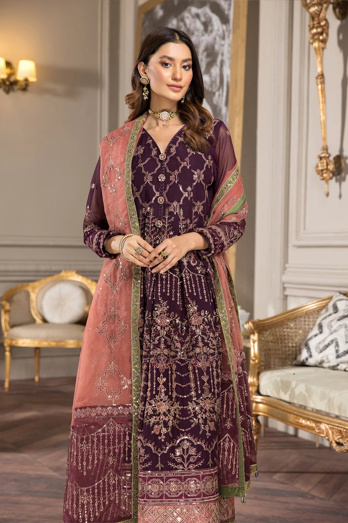 Alizeh Embroidered Chiffon Collection100% Original