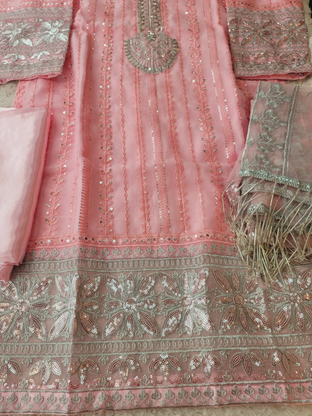 Pakistani Stitched Embroidery Party Wear Dresses Ready To Ship
