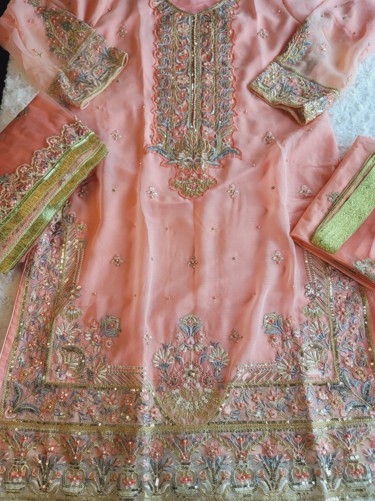 Pakistani Stitched Embroidery Party Wear Dresses Ready To Ship