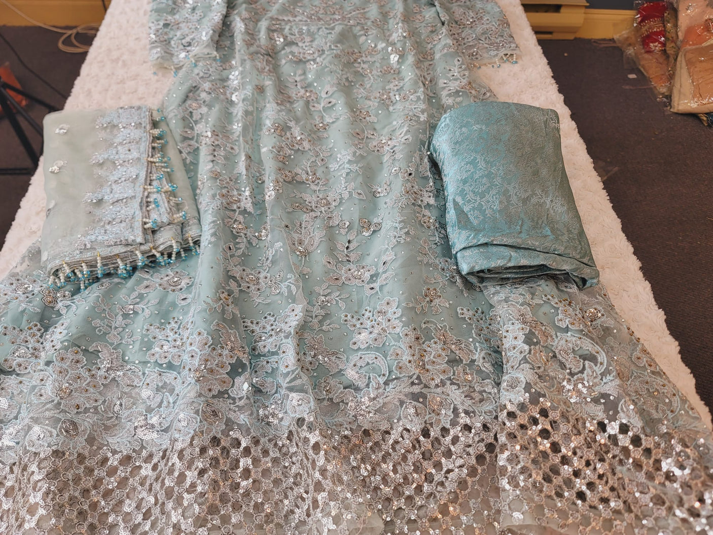 Pakistani Stitched Embroidery Party Wear Dresses Ready To Ship