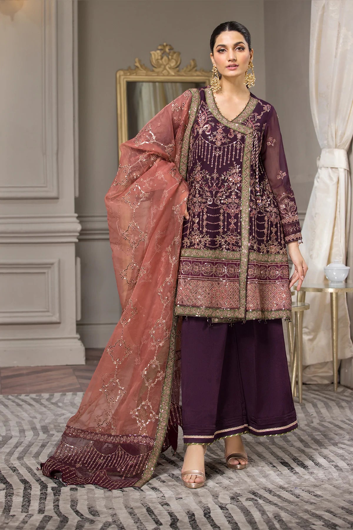 Alizeh Embroidered Chiffon Collection100% Original