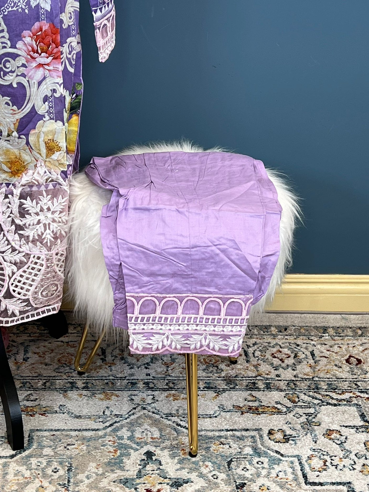 Pakistani Stitched Luxury Embroidered lawn Salwar kameez ready to ship