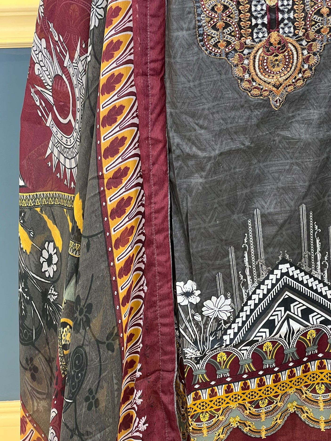 Pakistani Stitched lawn Embroidered Salwar kameez ready to ship