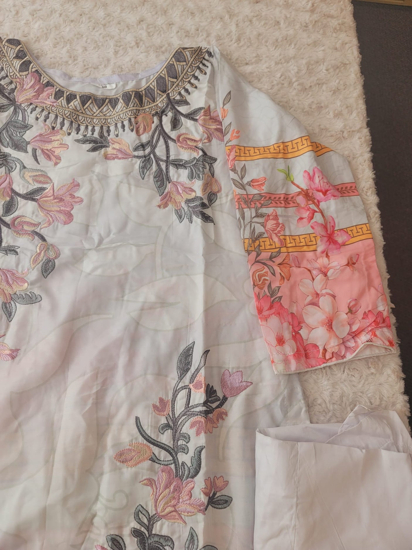 Pakistani Stitched Embroidery luxury lawn Dresses Ready To Ship