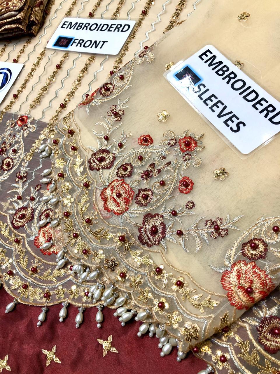 Pakistani Stitched Embroidery Party Wear Dresses Ready To Ship