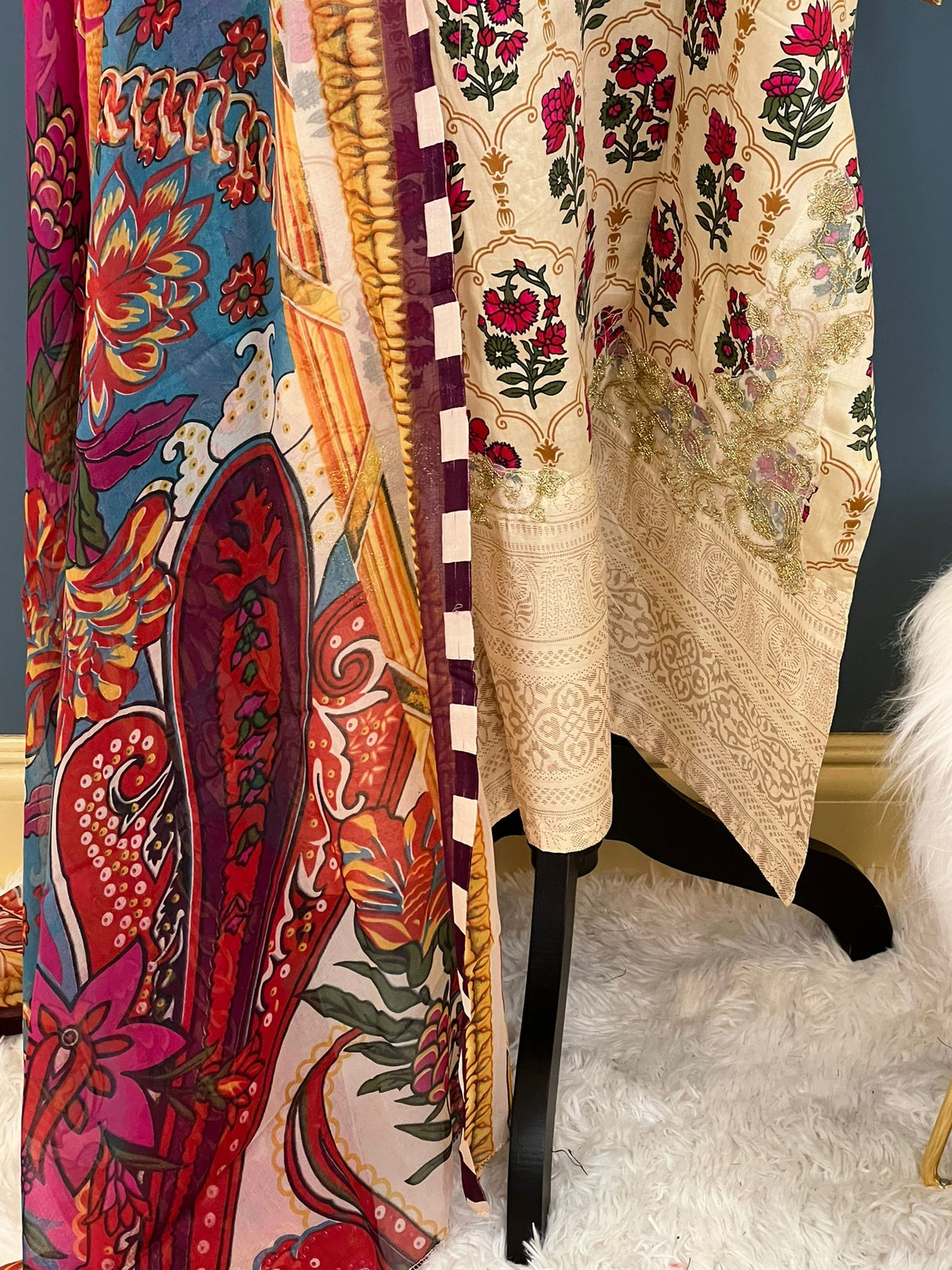 Indian Cotton Stitched Embroidery Suit Ready To Ship