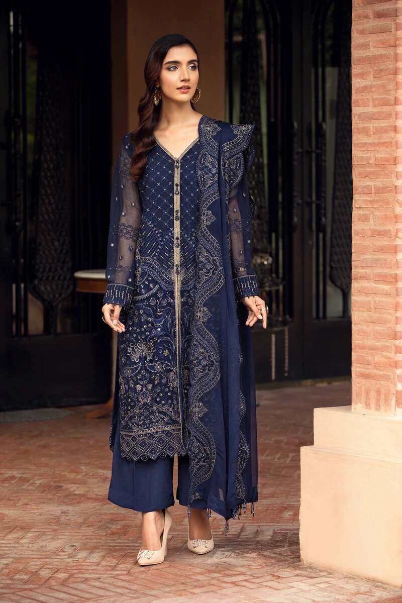 FARASHA EMBROIDERED CHIFFON COLLECTION-100% Original Guaranteed