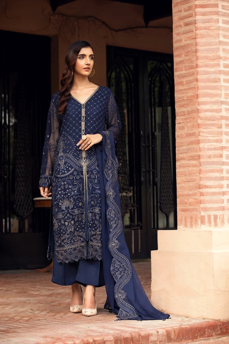 FARASHA EMBROIDERED CHIFFON COLLECTION-100% Original Guaranteed