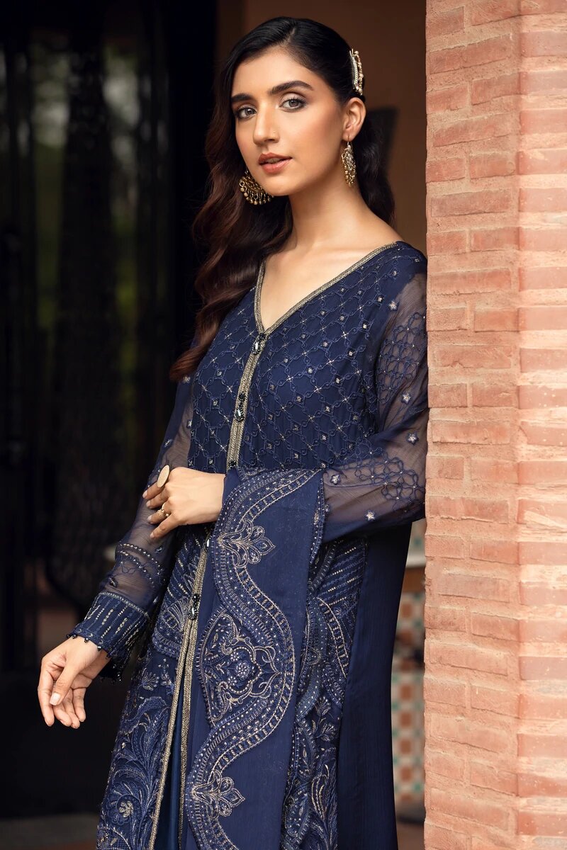 FARASHA EMBROIDERED CHIFFON COLLECTION-100% Original Guaranteed