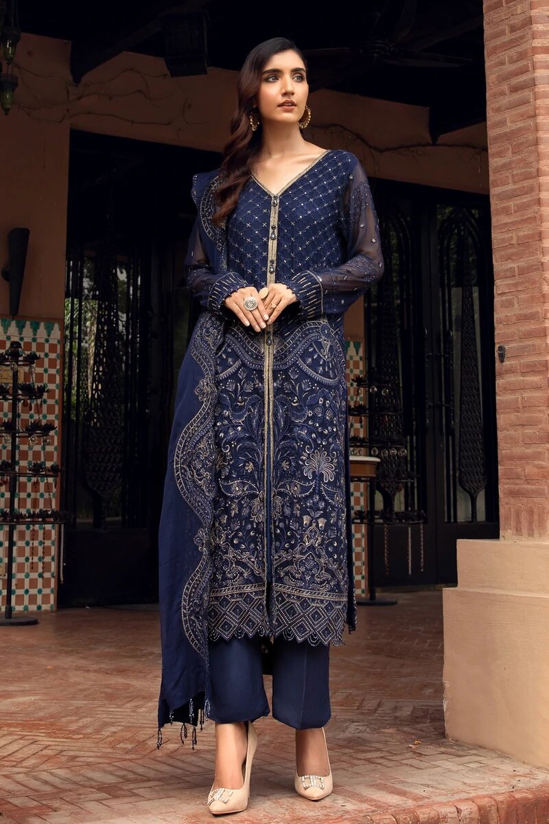 FARASHA EMBROIDERED CHIFFON COLLECTION-100% Original Guaranteed