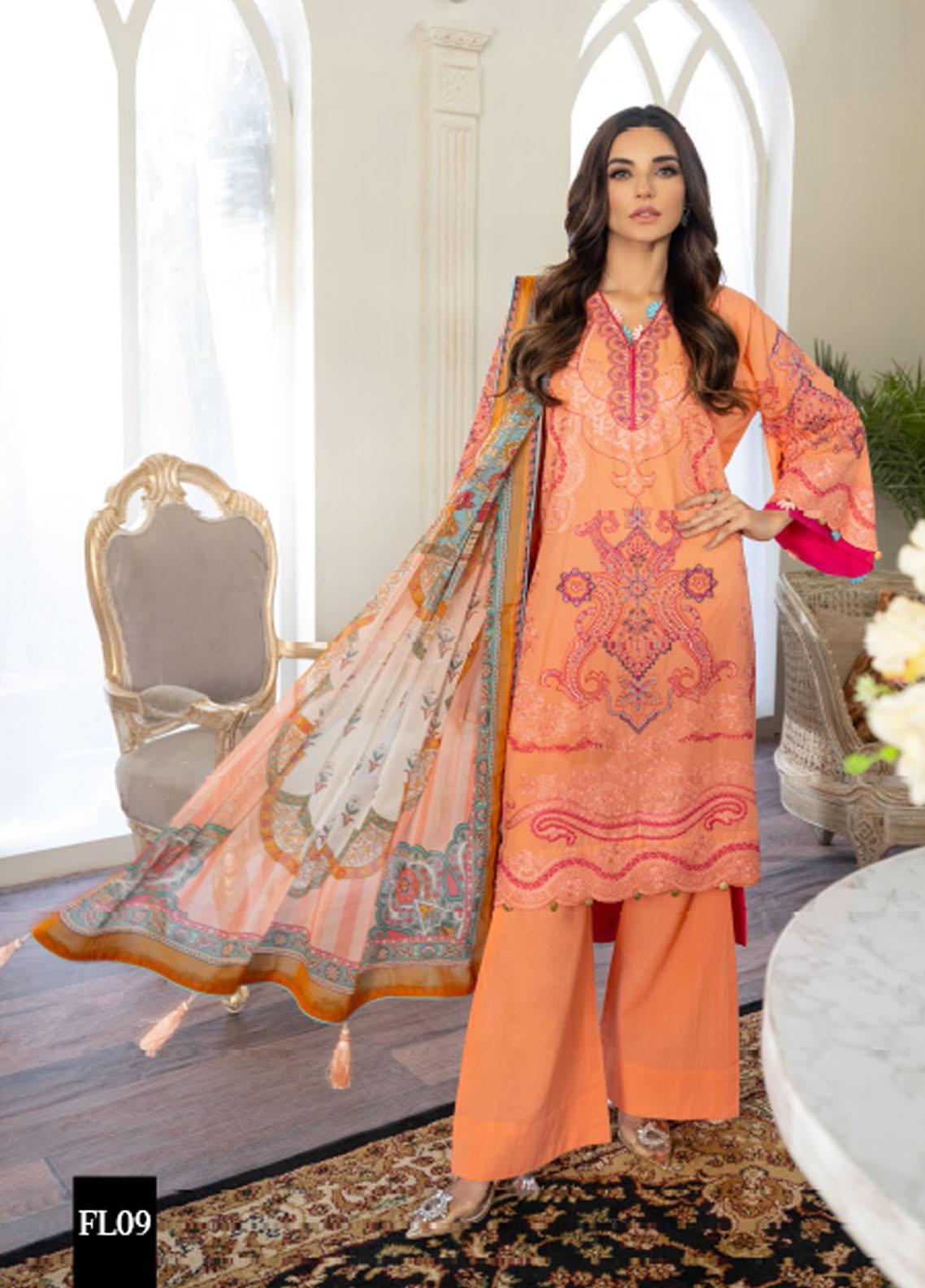 Maryum N Maria Embroidered Lawn 100% Original