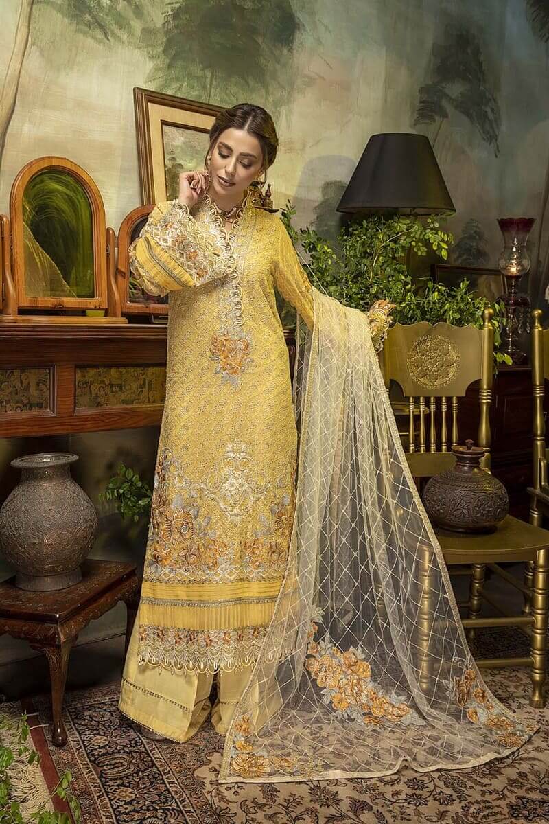 Adan Libas Guzarish Chikankari Luxury Chiffon Embroidered Collection 2021 -100% Original Guaranteed