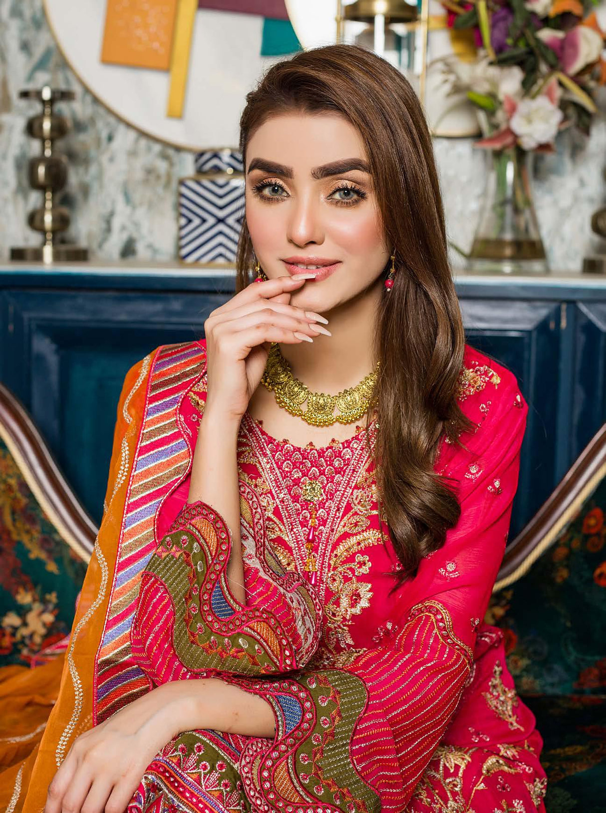 Zainab Fazlani Luxury Embrodered chiffon Collection 100% Original