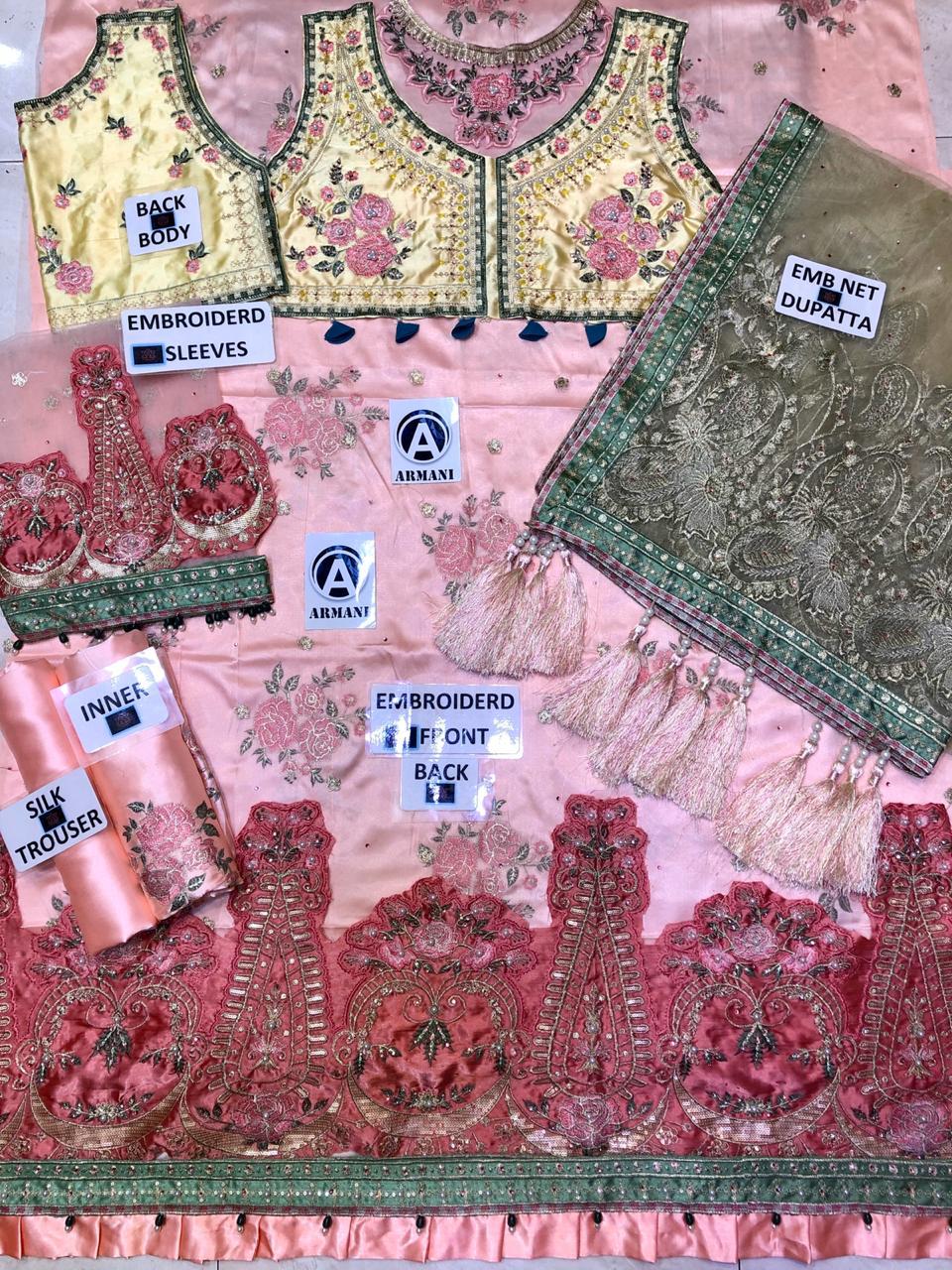 Pakistani Stitched Embroidery Party Wear Dresses Ready To Ship